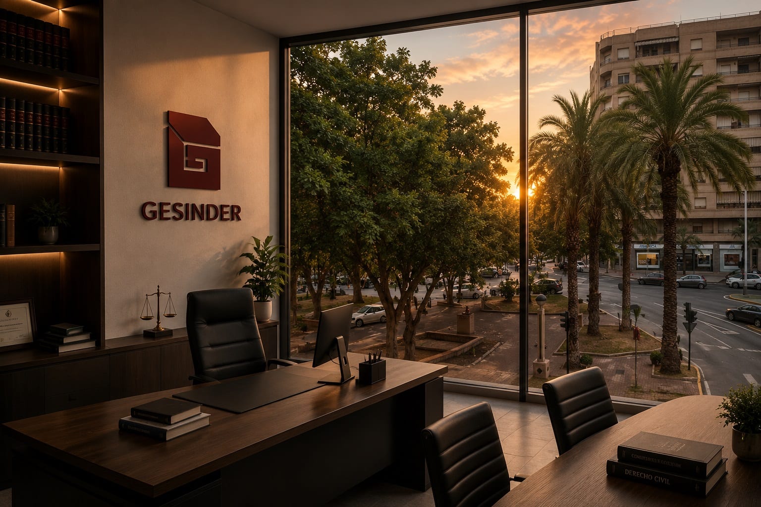 Oficinas de Gesinder al atardecer